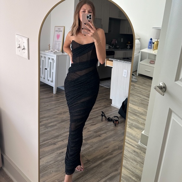 JLUXLABEL Dresses & Skirts - Glitter Black w Nude Dress